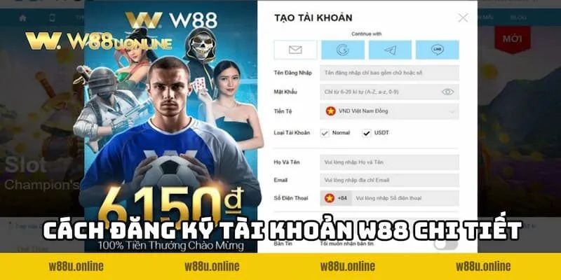 Chi tiết cách đăng ký tài khoản W88 cho người mới bắt đầu