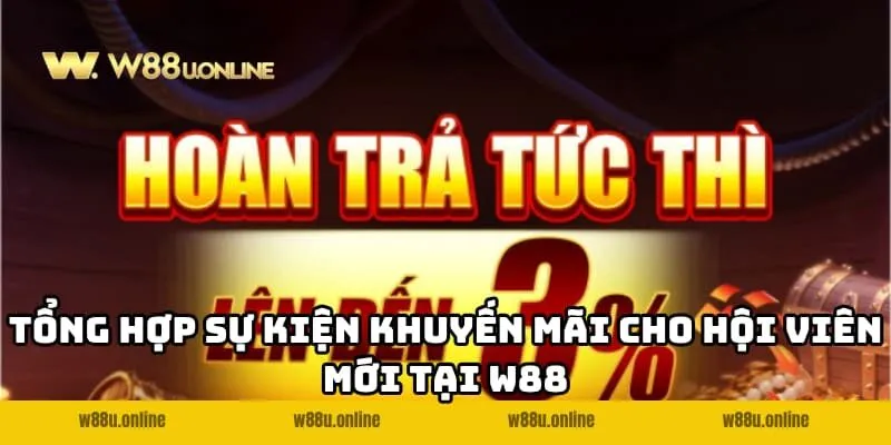 Tổng hợp sự kiện khuyến mãi cho hội viên mới tại W88